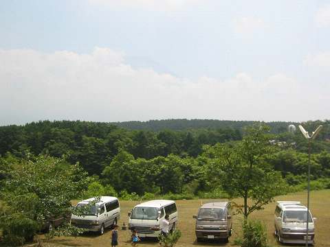 富士山が見えました。