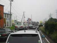 リフトアップ車が並ぶと前が見通せない。(笑)