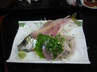 鯵の刺身です。