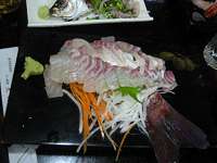 鯛の刺身です。