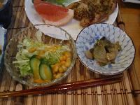 野菜サラダとザーサイです。