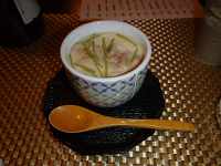 蟹と帆立と山伏茸の茶碗蒸しです。