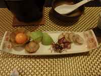 アボカド・蛍烏賊・食用鬼灯・菊芋・焼帆立です。